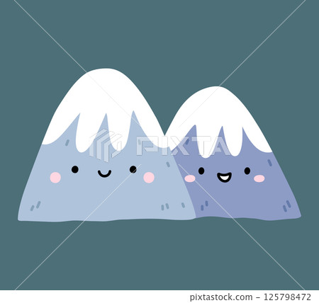 Two cute mountains 125798472