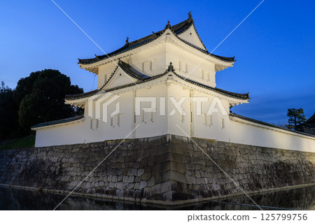 Night view of Nijo Castle, Kyoto, Southeast Corner Tower (Nakagyo Ward, Kyoto City, Kyoto Prefecture) 125799756