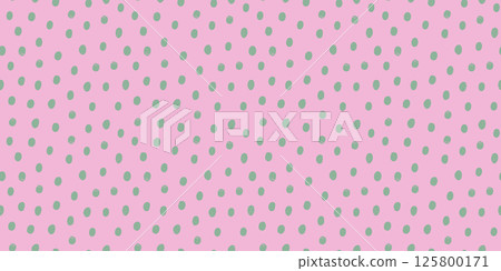 Polka dot horizontal seamless pattern in pink and sage green. Hand drawn vector design with cheerful dotted texture and playful irregular flow. Great for Easter fabric, wallpaper, or wrapping paper Polka dot horizontal seamless pattern in pink and sage green. Hand drawn vector design with cheerful dotted texture and playful irregular flow. Great for Easter fabric, wallpaper, or wrapping paper 125800171