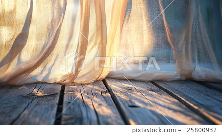 Sunlight Through Sheer Curtains Wooden Floor Background ray warm home cozy soft Sunlight Through Sheer Curtains Wooden Floor Background ray warm home cozy soft 125800932