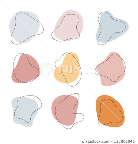 Soft Abstract Organic Form in Neutral Tones. An abstract shape with smooth, rounded edges and a soft neutral color palette. Soft Abstract Organic Form in Neutral Tones. An abstract shape with smooth, rounded edges and a soft neutral color palette. 125801048