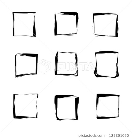 Minimal Hand-Drawn Squares. Set of simple hand-drawn square shapes in black outline. Ideal for minimalist design accents, abstract layouts, and background elements. Minimal Hand-Drawn Squares. Set of simple hand-drawn square shapes in black outline. Ideal for minimalist design accents, abstract layouts, and background elements. 125801050