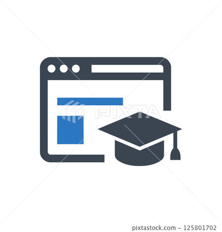 Online Learning Icon 125801702