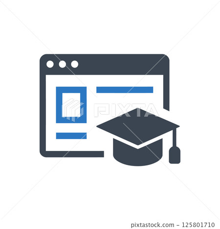 Education Website Icon Education Website Icon 125801710