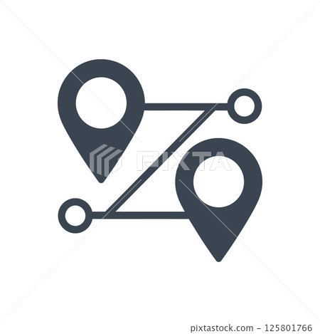 Map Route Icon Map Route Icon 125801766