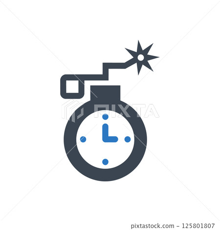 Time Bomb Alert Icon 125801807