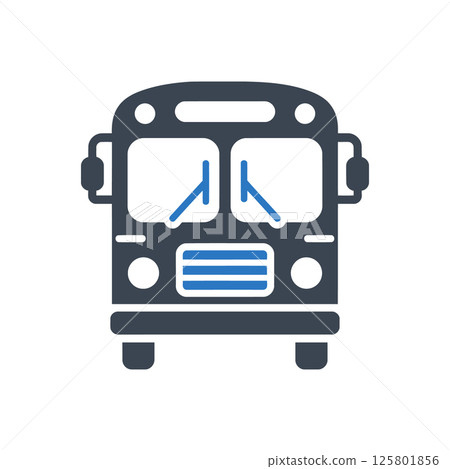 City bus front icon City bus front icon 125801856