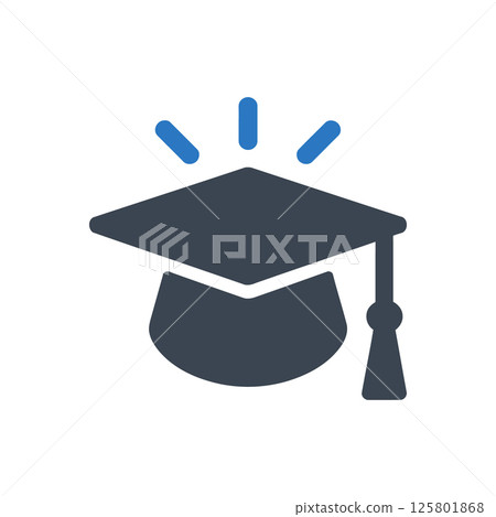 Graduation cap success icon 125801868