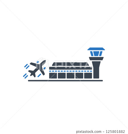 Airport Terminal Icon Airport Terminal Icon 125801882