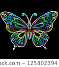 Neon butterfly 125802394