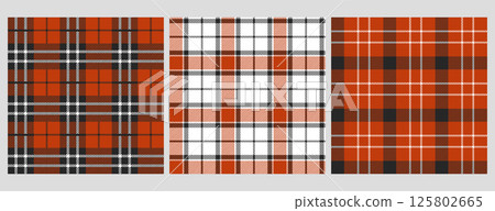 Picnic tablecloth plaid, red gingham seamless pattern or checkered bbq napkins 125802665