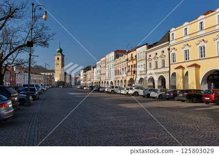 Litomysl town main street view, Czechia 125803029