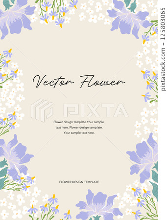 Elegant floral design templates in pale colors. Beautiful floral design frames and borders 125803065