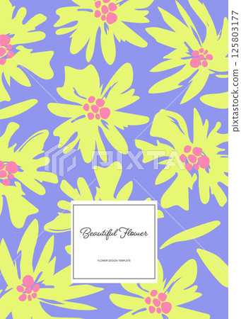 Modern and elegant floral design template. Flower silhouette pattern, pattern design Modern and elegant floral design template. Flower silhouette pattern, pattern design 125803177
