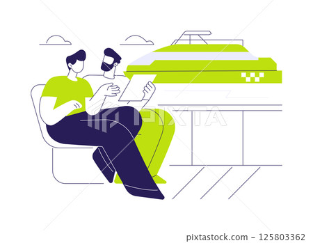 Water taxi ride abstract concept vector illustration. 125803362