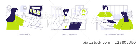 Human resources agency isolated cartoon vector illustrations se 125803390