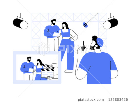 Shooting day isolated cartoon vector illustrations. 125803426