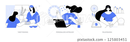 Fortune telling isolated cartoon vector illustrations se Fortune telling isolated cartoon vector illustrations se 125803451