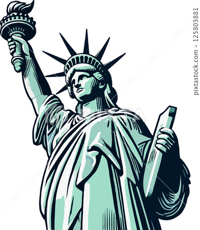 Illustration of the Statue of Liberty Illustration of the Statue of Liberty 125803881