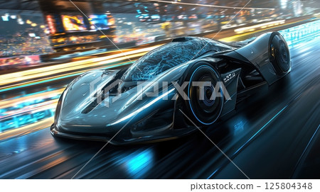 由腦波控制的未來賽車 125804348