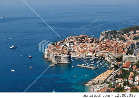View of Dubrovnik, Croatia from the hills 125805086