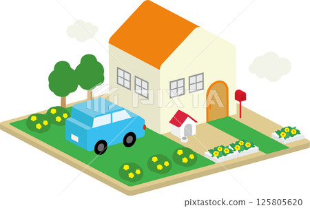 Isometric illustration of a house 125805620