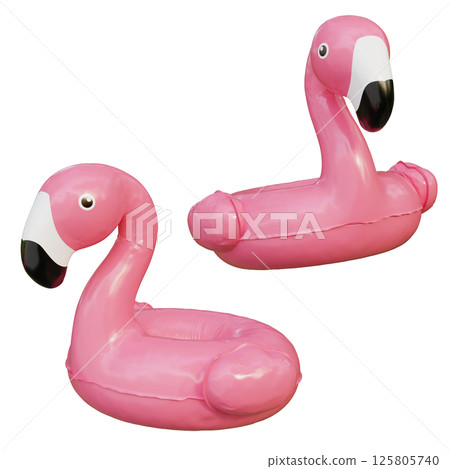 flamingo pink tube float 3D graphic flamingo pink tube float 3D graphic 125805740