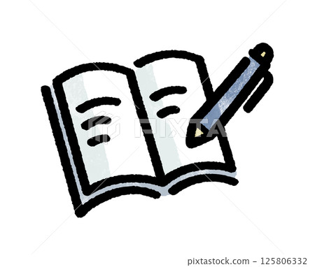 Pocketbook and pen 125806332