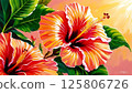 Orange Hibiscus Flower 125806726