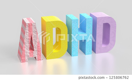 The ADHD multi color for medical and education concept 3d Rendering. 125806762