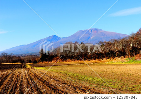 Mt. Asama in December　Shinshu Mountains　Shinshu Nature　Shinshu Scenery 125807845