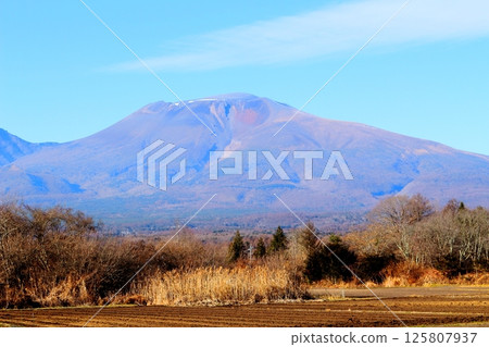 十二月的淺間山　信州山巒　信州自然　信州風景 125807937