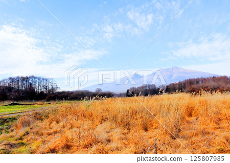 十二月的淺間山 信州山巒 信州自然 信州風景 十二月的淺間山 信州山巒 信州自然 信州風景 125807985