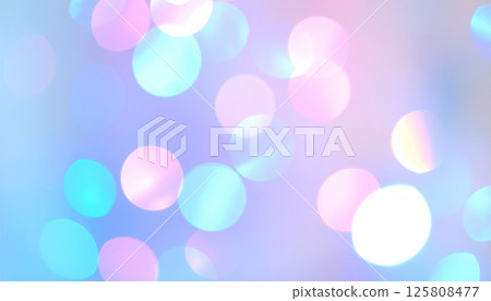 Soft pastel blue and pink bokeh lights create smooth, dreamy atmosphere, evoking sense of calm and wonder. gentle glow enhances enchanting visual experience 125808477