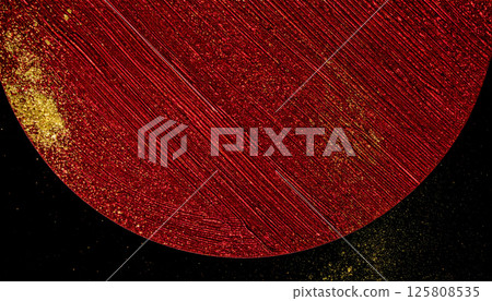 modern elegant background featuring red textured half circle adorned with gold dust on black surface, creating luxurious and captivating visual experience modern elegant background featuring red textured half circle adorned with gold dust on black surface, creating luxurious and captivating visual experience 125808535
