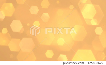 Warm light background with soft golden tones featuring hexagon bokeh highlights creates radiant atmosphere, perfect for abstract designs Warm light background with soft golden tones featuring hexagon bokeh highlights creates radiant atmosphere, perfect for abstract designs 125808622