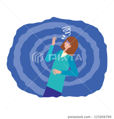 Dizzy and flirting woman 125808799