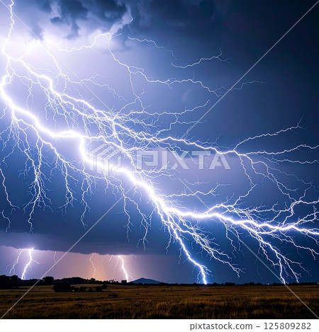 閃電、雷聲、霹靂、插圖 閃電、雷聲、霹靂、插圖 125809282