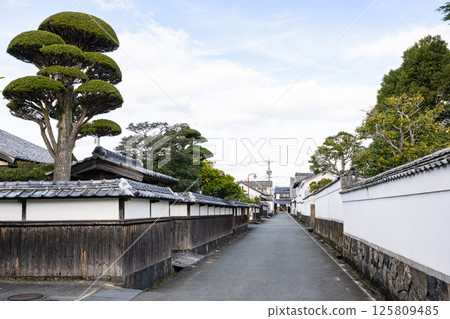 The streets of Hagi, Yamaguchi Prefecture, with its samurai residences 125809485
