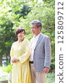 Senior couple enjoying the fresh greenery, couple, middle-aged, date, walk 125809712