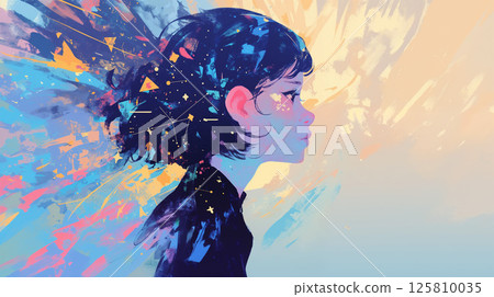 豐富多彩的抽象圖案和女性形象 豐富多彩的抽象圖案和女性形象 125810035