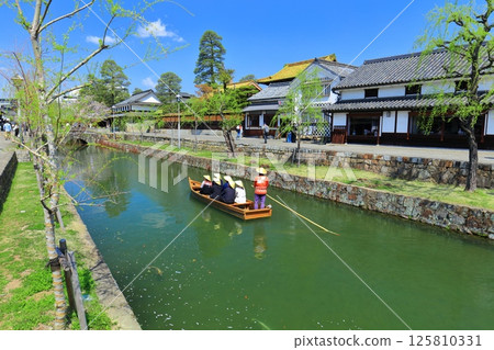 [岡山縣]倉敷美觀地區的櫻花盛開（船流） 125810331