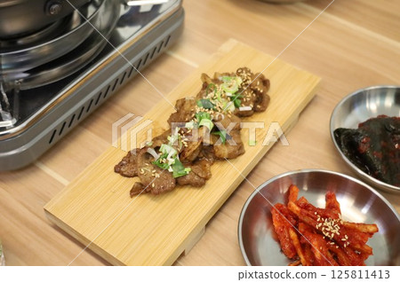 Korean meat dish. Grilled pork Korean meat dish. Grilled pork 125811413