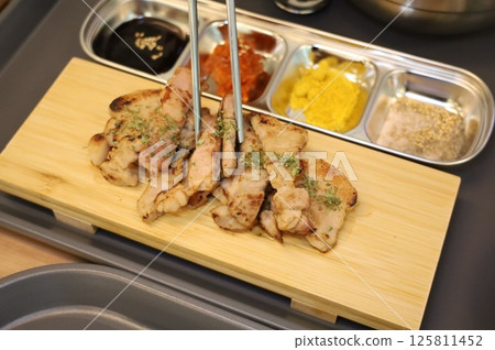 Korean meat dish. Grilled pork Korean meat dish. Grilled pork 125811452
