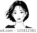 Smiling woman (monochrome mosaic) 125812381