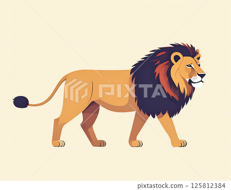 Lion illustration 125812384
