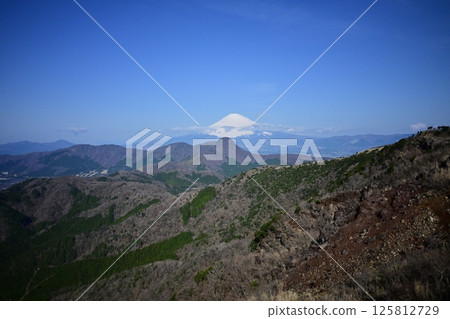 Mt. Myojin Myojogatake and Mt. Kintoki on a clear day Mt. Myojin Myojogatake and Mt. Kintoki on a clear day 125812729