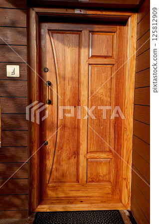 Closed Wooden Main Door 125812909