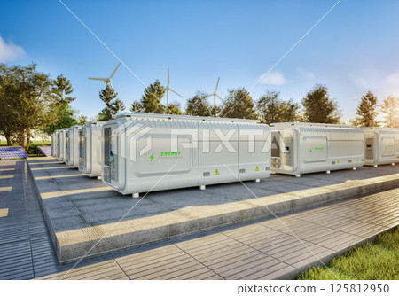 Group of energy storage systems or battery container units Group of energy storage systems or battery container units 125812950