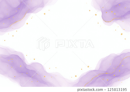紫色和金色抽像水彩藝術背景(酒精墨水風格) 紫色和金色抽像水彩藝術背景(酒精墨水風格) 125813195